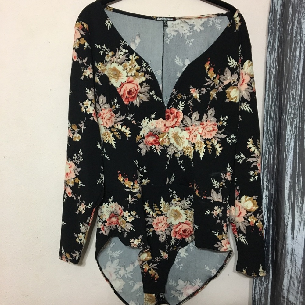 Charlotte Russe plus Plunge bodysuit